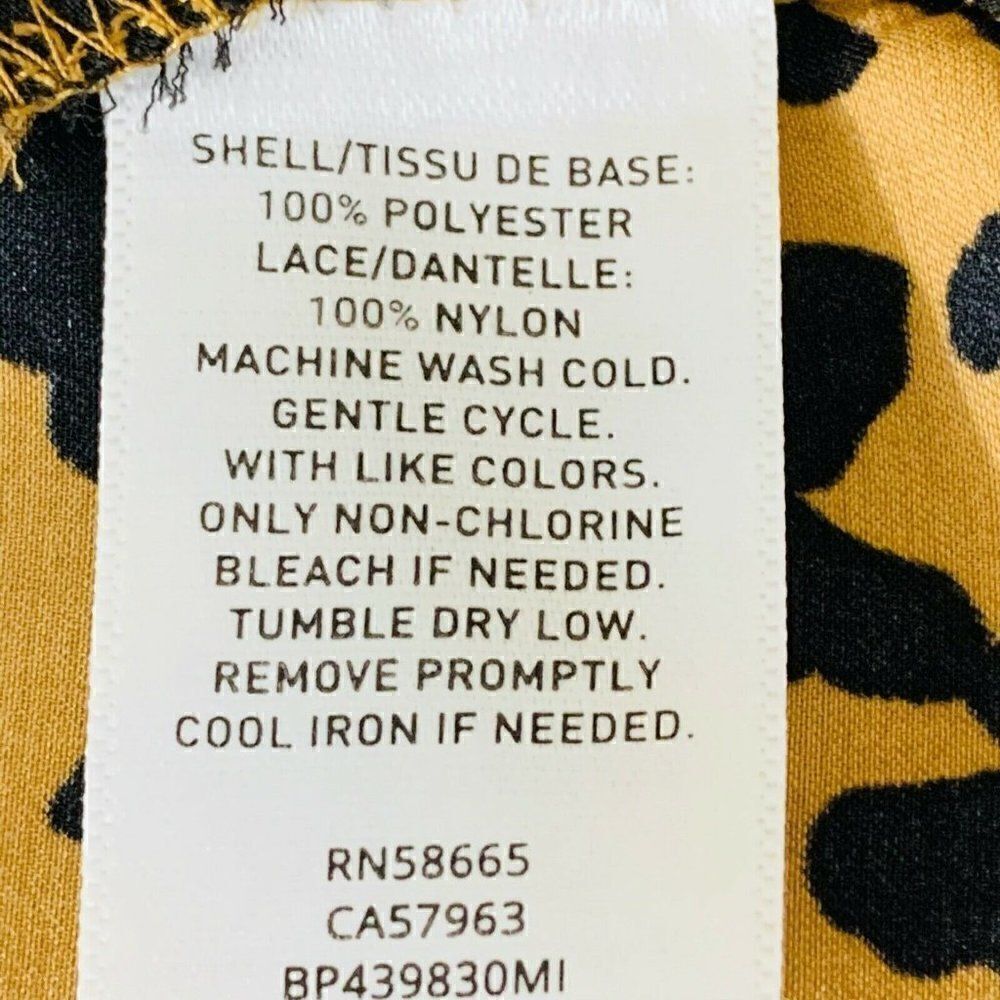 BP Leopard Print Satin Lace Camisole Brown XS NWT - Picture 6 of 7